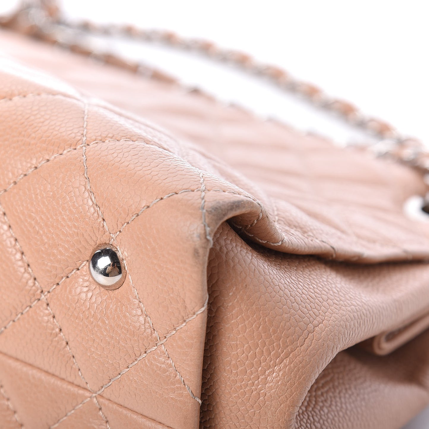 Caviar Quilted Petit Timeless Tote PTT Beige