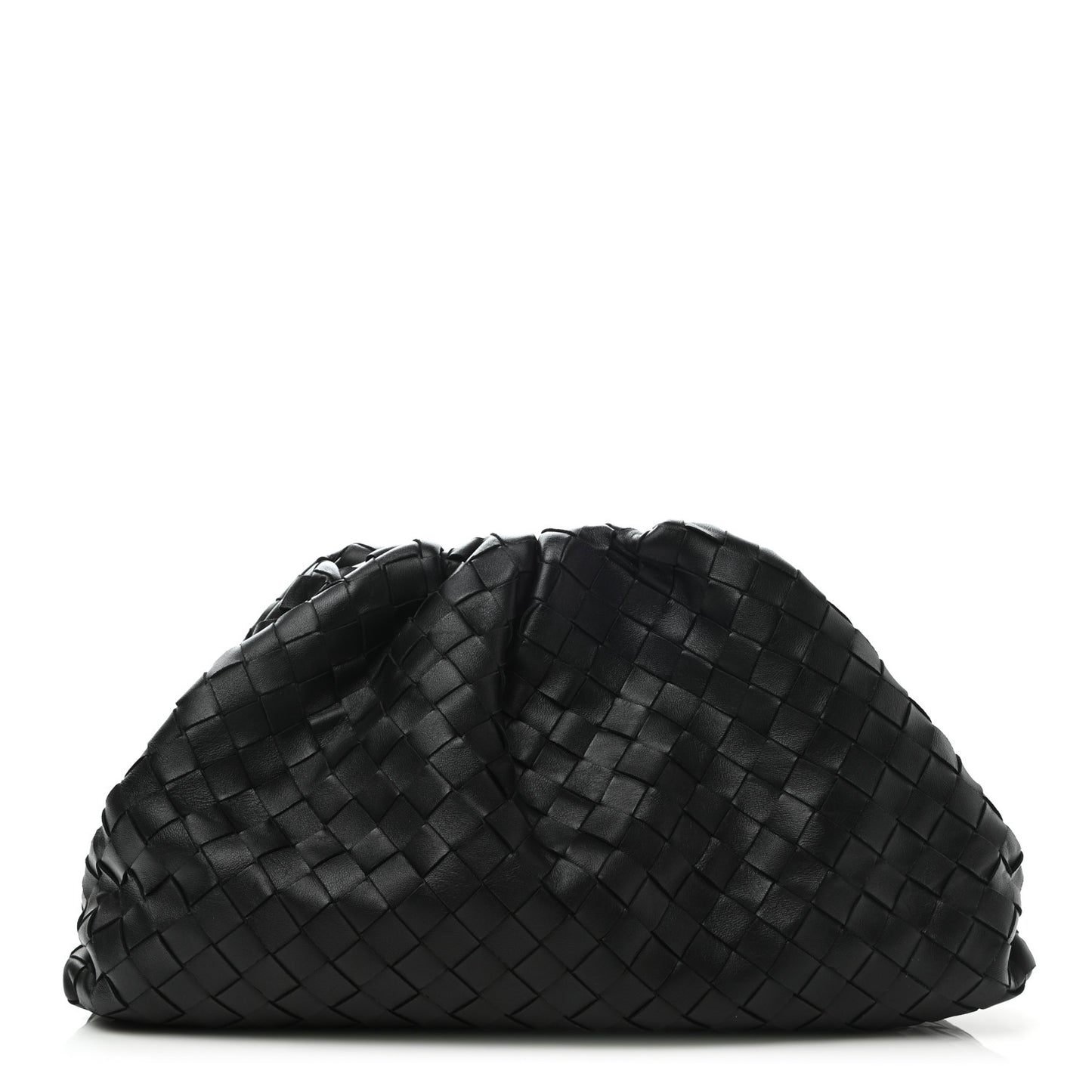 Nappa Maxi Intrecciato The Pouch Oversized Clutch Black