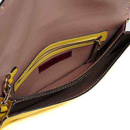 Valentino Garavani Nappa Rockstud Wristlet Clutch Naples Yellow 4 of 7