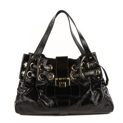 Jimmy Choo Crushed Patent Ramona Black 1 of 6