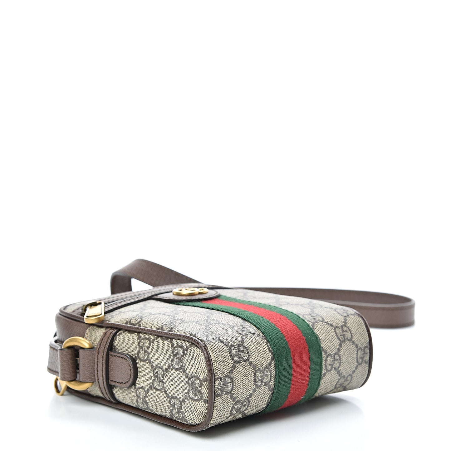 GG Supreme Monogram Web Mini Ophidia Messenger Brown