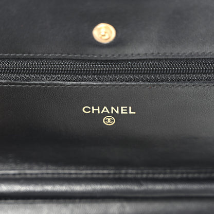 Chanel Lambskin Quilted Wallet On Chain WOC Black 6 of 13