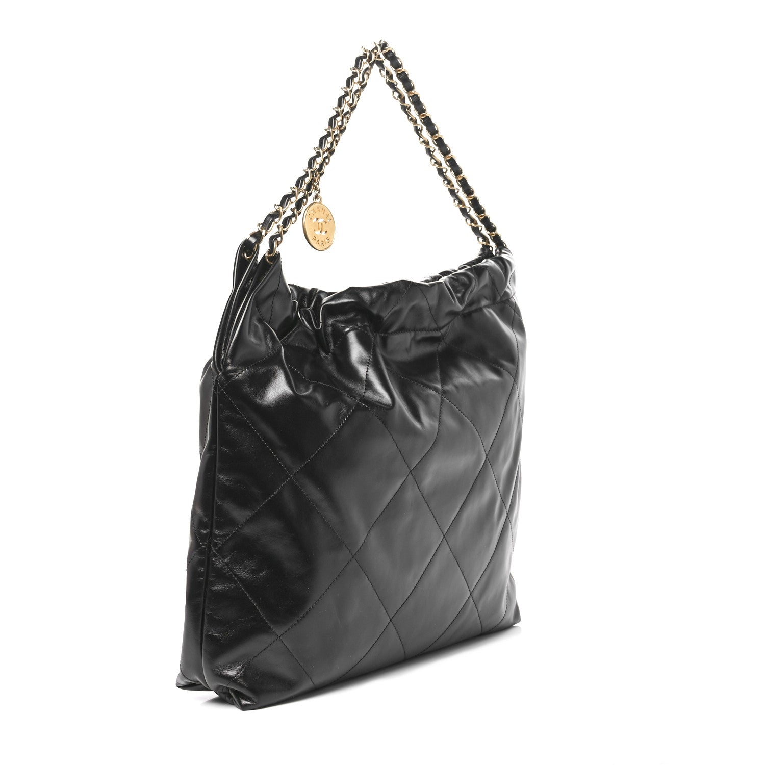 Chanel Shiny Calfskin Quilted Chanel 22 Black 3 of 10