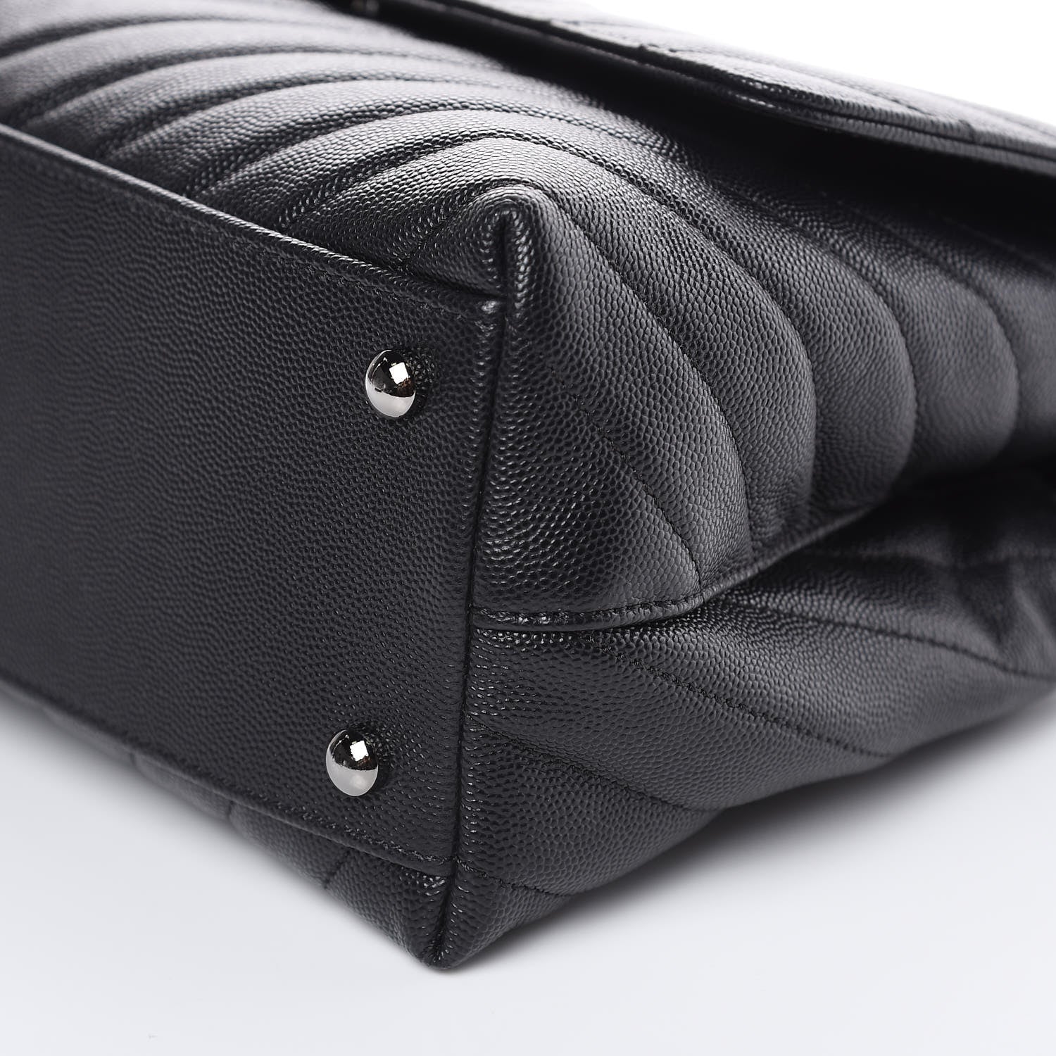 Chanel Caviar Chevron Quilted Small Coco Handle Flap Black 9 of 10