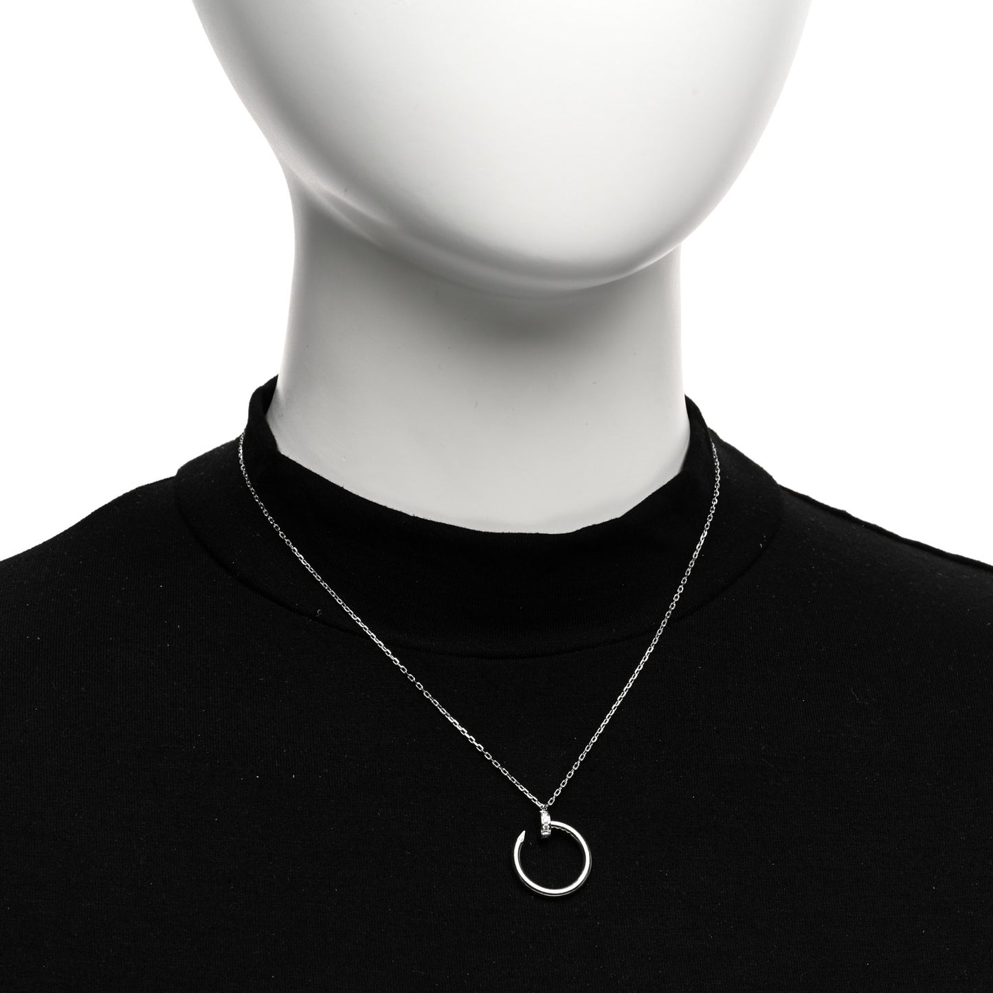 18K White Gold Diamond Juste Un Clou Necklace