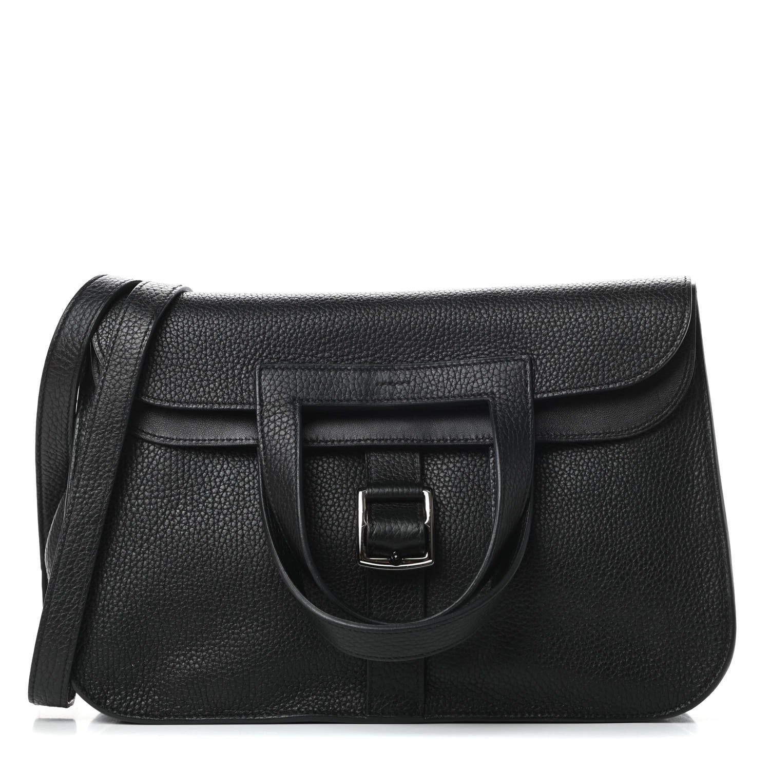Hermes Taurillon Clemence Halzan 31 GM Black 1 of 17