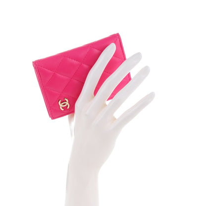 Chanel Lambskin Quilted Card Holder Wallet Fuchsia 2 of 16