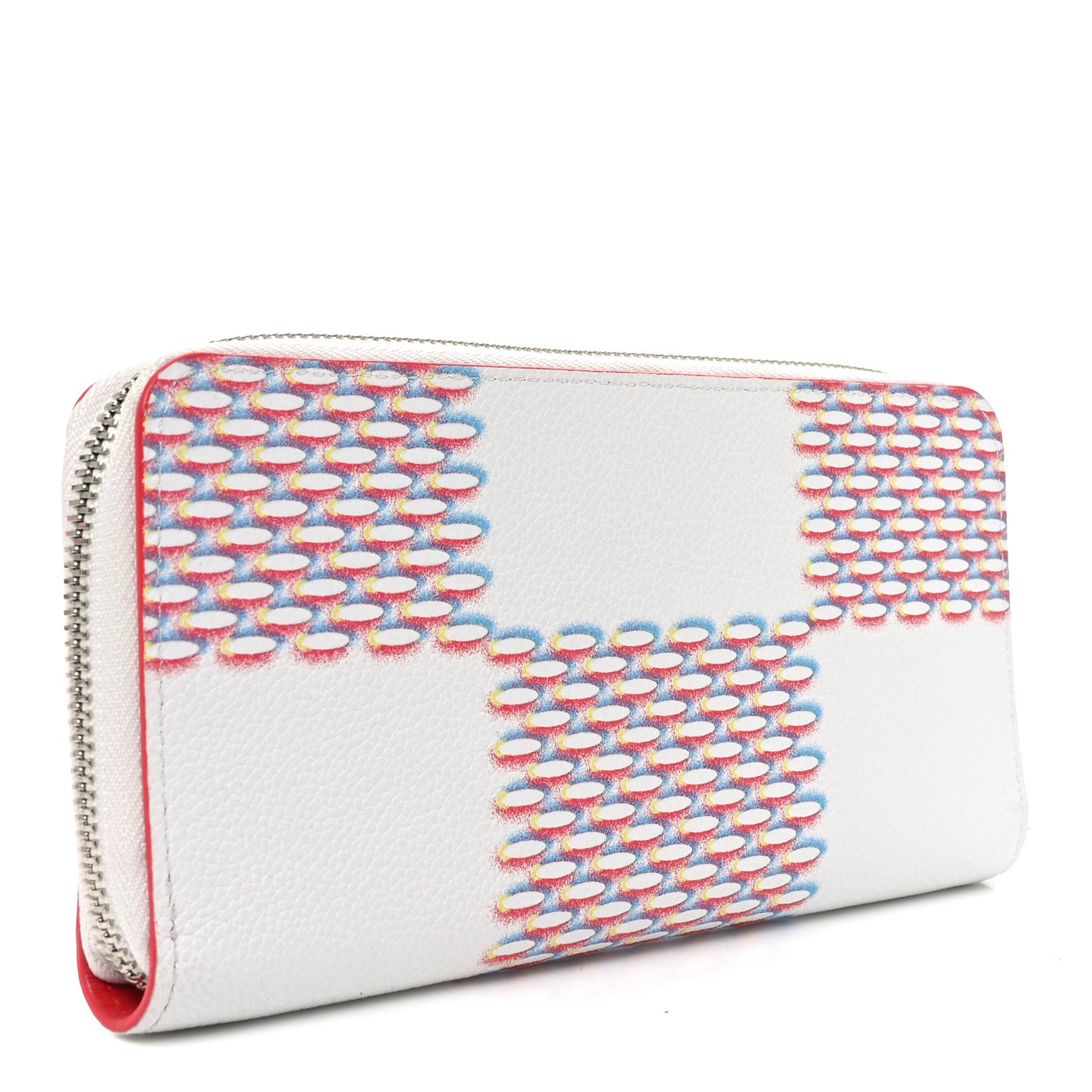 Damier Spray Zippy Organizer Wallet White