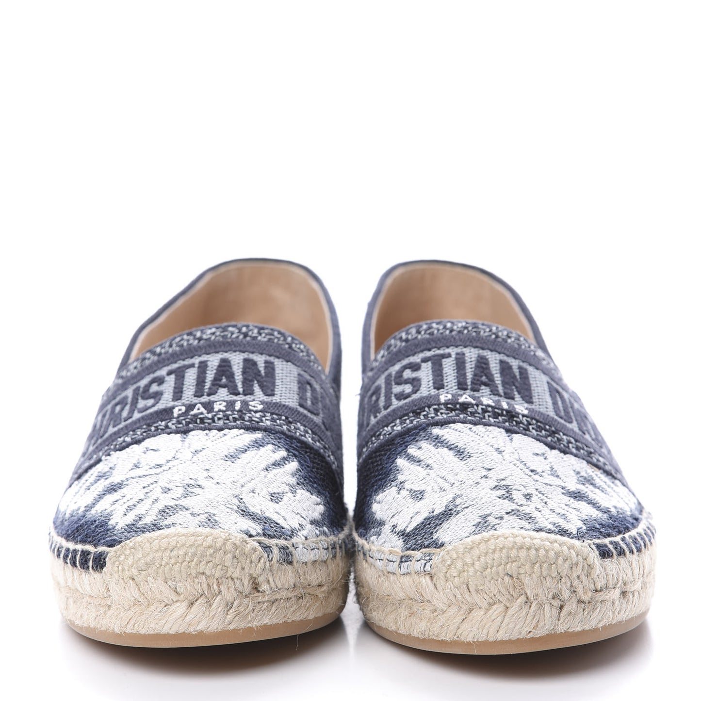 Canvas Tie and Dior Embroidered Granville 15mm Espadrilles 37.5 Denim