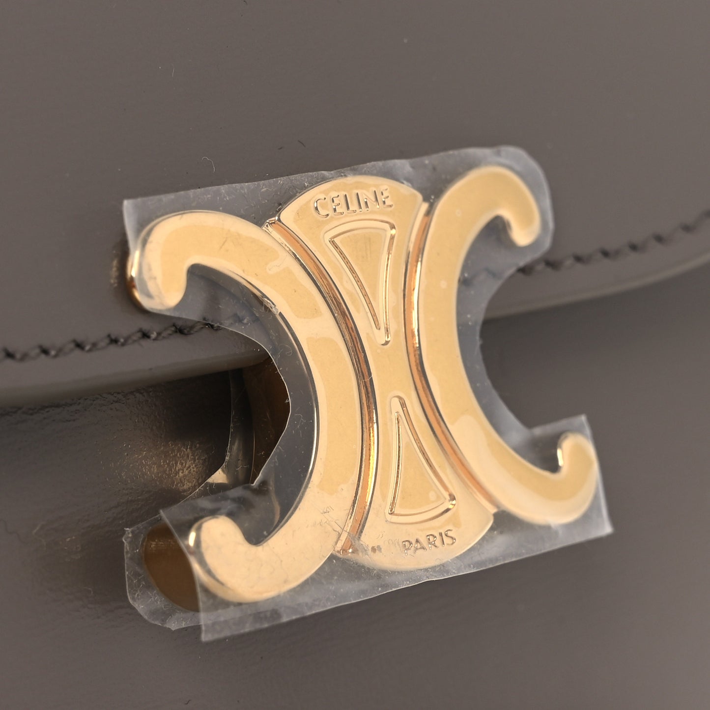 Shiny Calfskin Small Triomphe Wallet Bronze