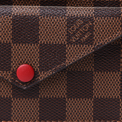 Louis Vuitton Damier Ebene Recto Verso Card Holder Red 7 of 8