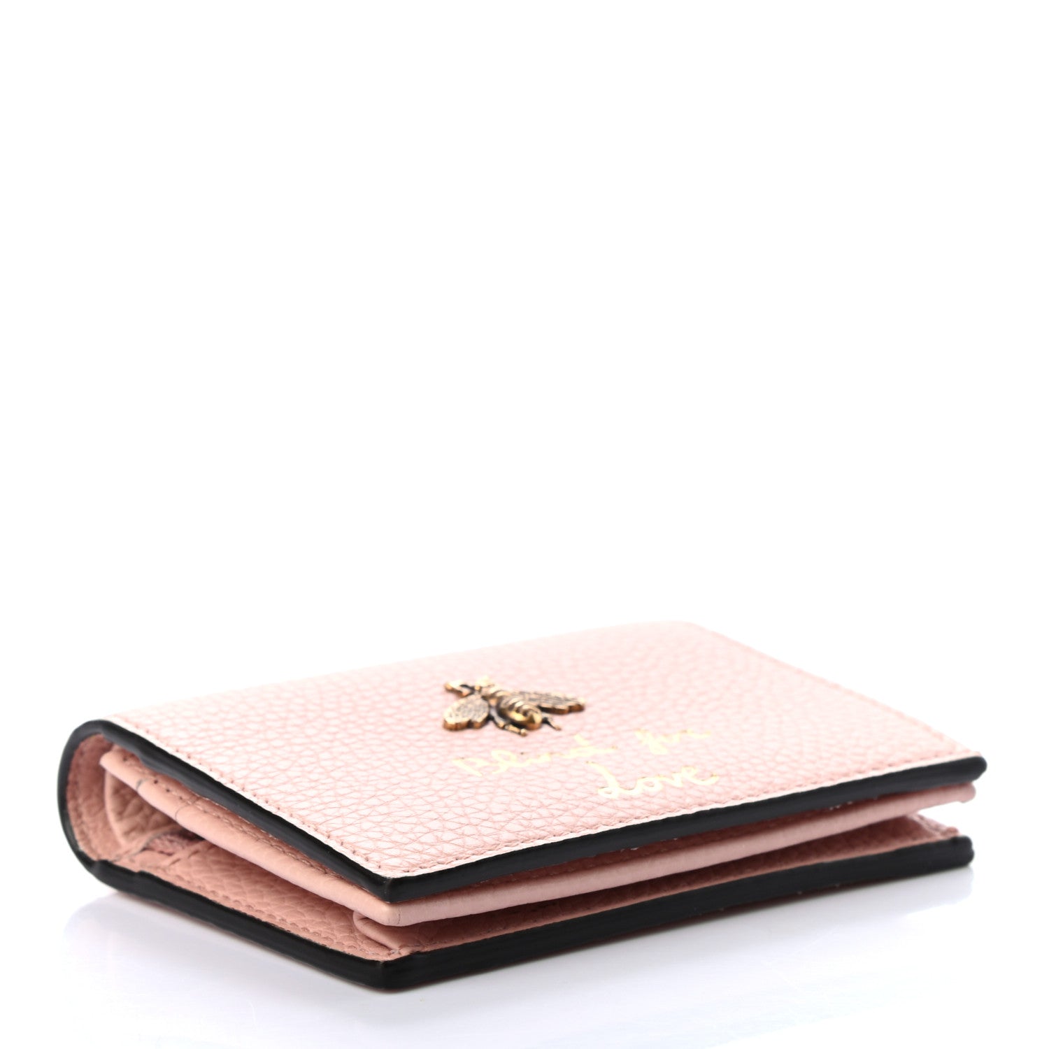 Gucci Cellarius Calfskin Blind for Love Animalier Card Case Perfect Pink 4 of 7