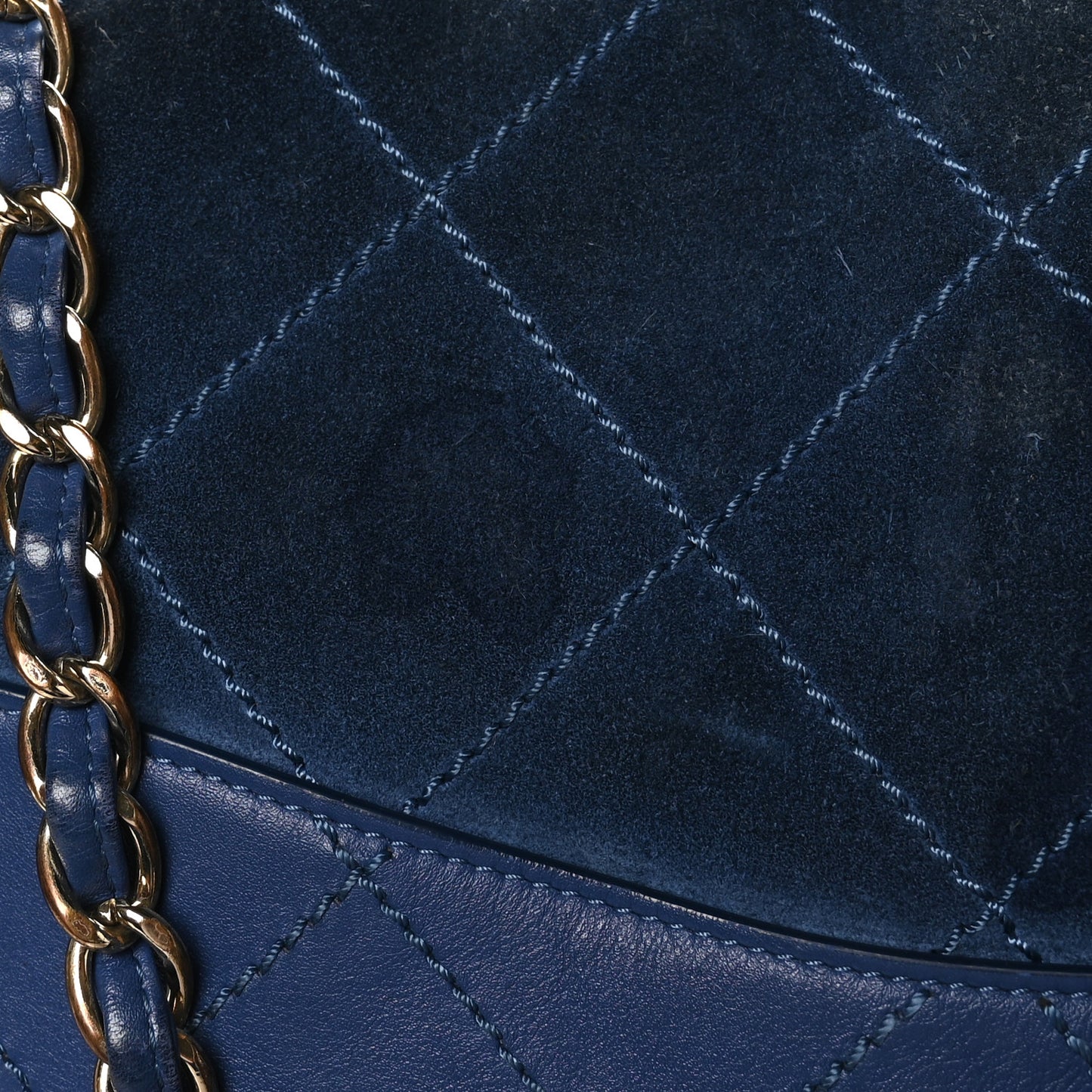 x Pharrell Williams Suede Lambskin XXL Flap Bag Navy