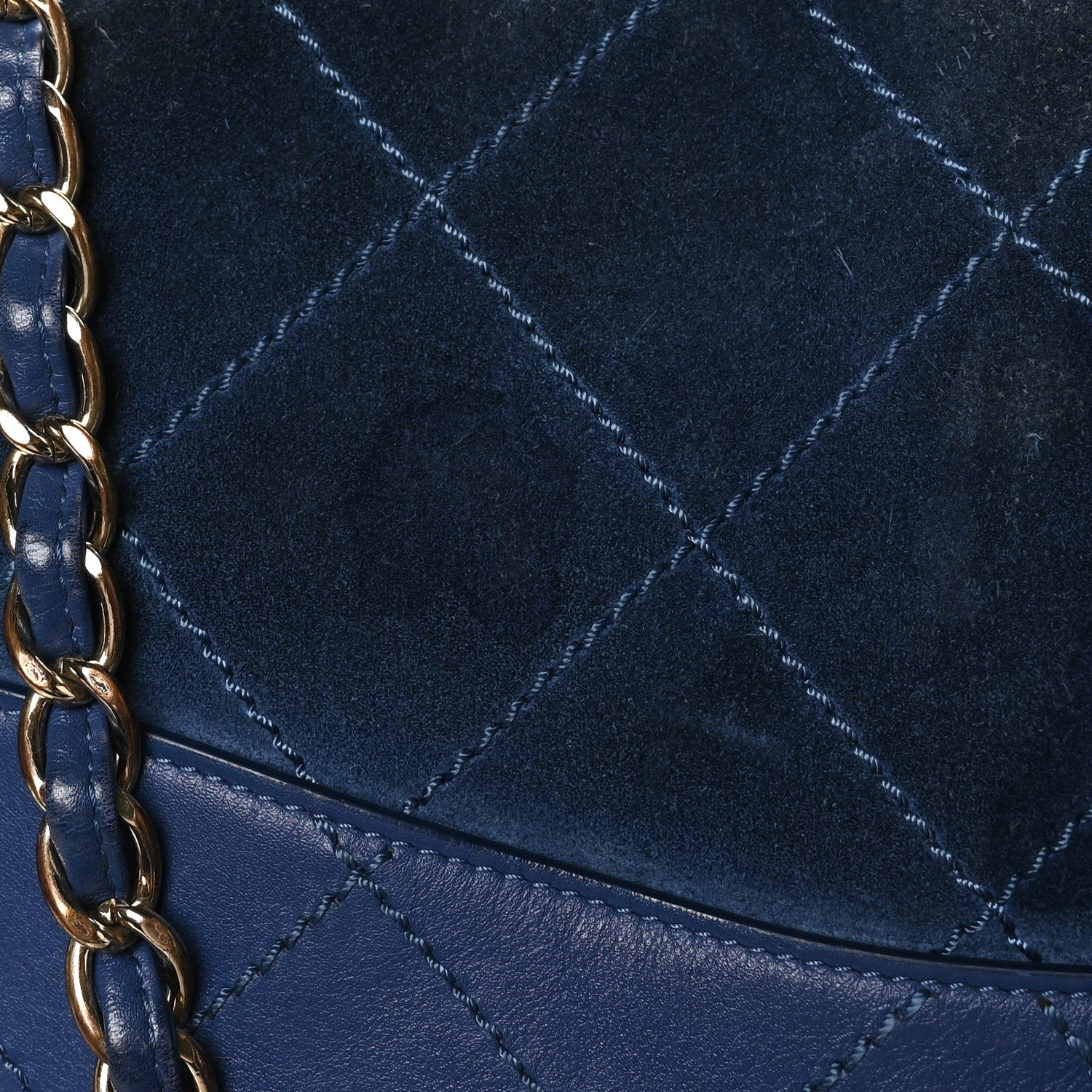 Chanel x Pharrell Williams Suede Lambskin XXL Flap Bag Navy 14 of 14