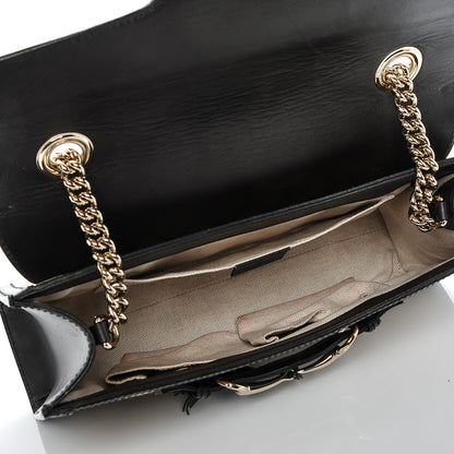 Gucci Monogram Margaux Calfskin Medium Emily Chain Shoulder Bag Beige Ebony Cocoa 5 of 7