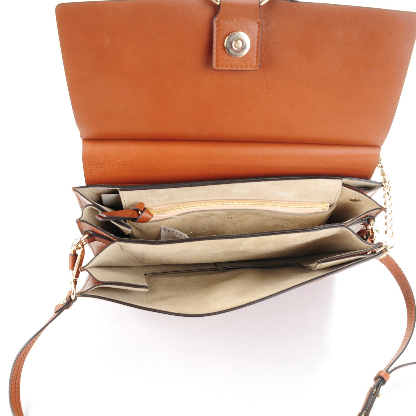 Suede Calfskin Medium Faye Shoulder Bag Tobacco