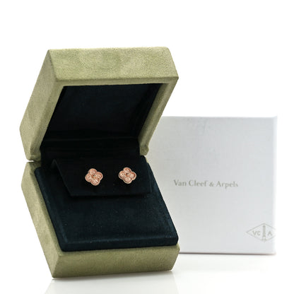 Van Cleef & Arpels 18K Rose Gold Sweet Alhambra Earrings 5 of 5