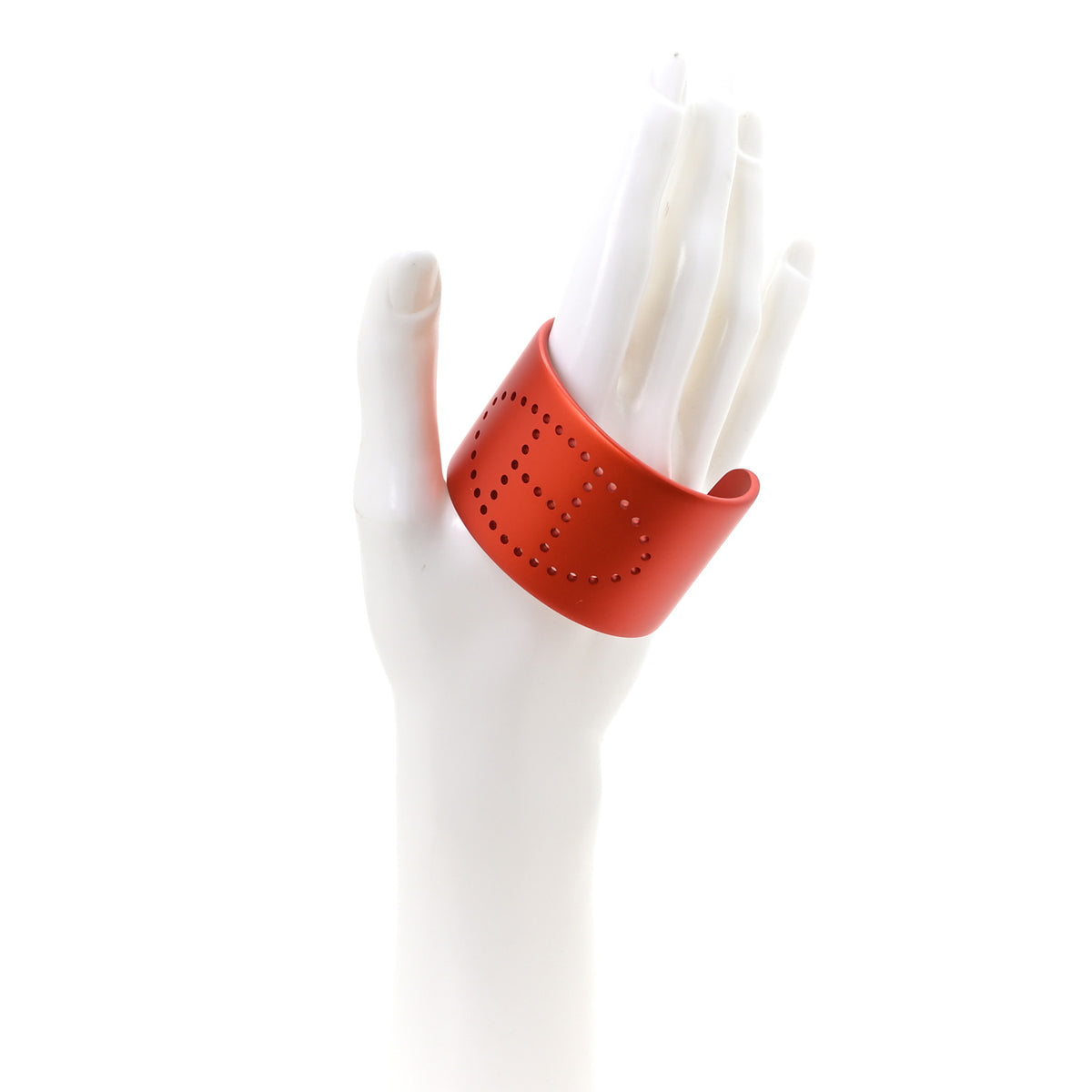 Hermes Aluminium Evelyne Sunset Cuff T1 Bracelet  Orange Tropique 2 of 4