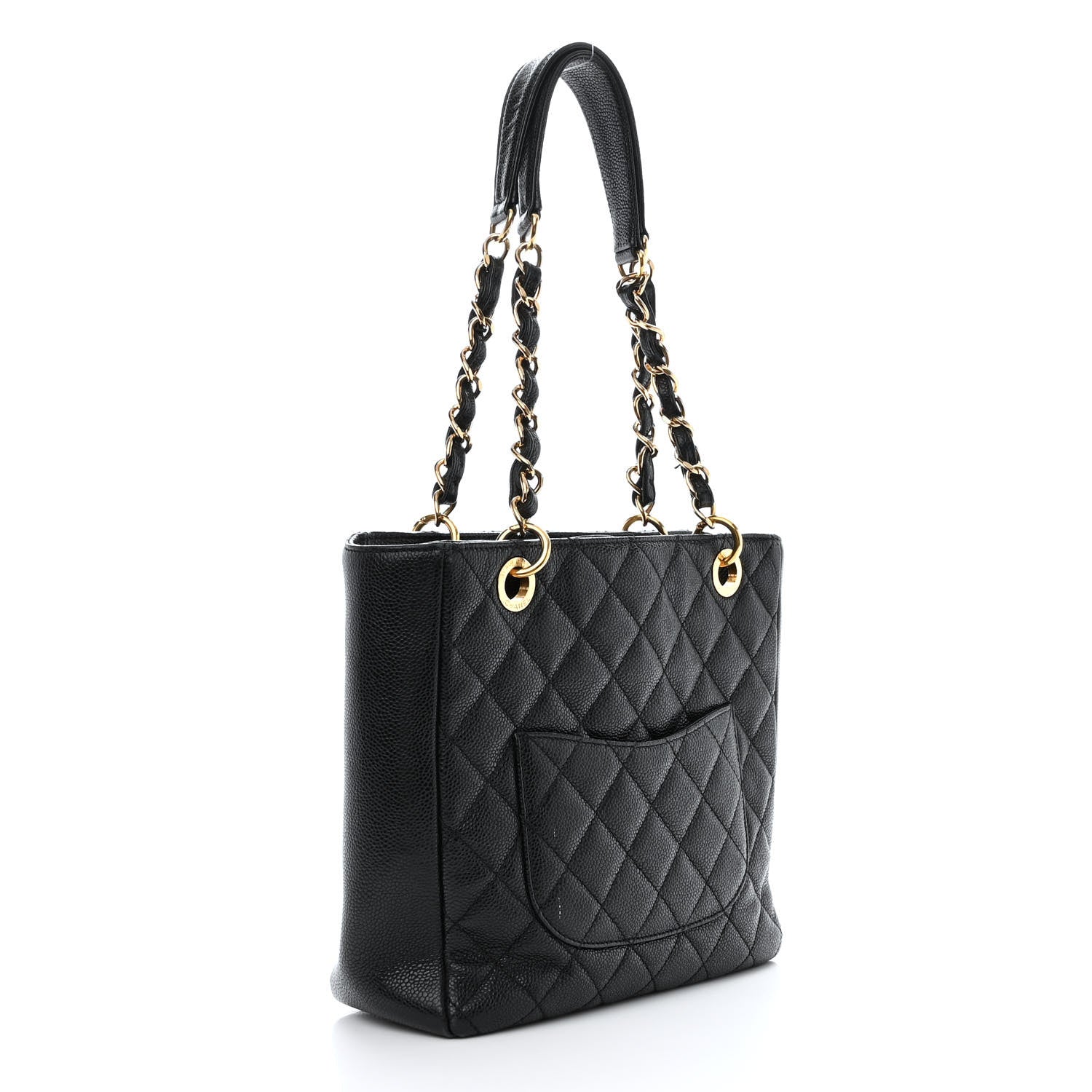Chanel Caviar Quilted Petit Shopping Tote PST Black 3 of 16