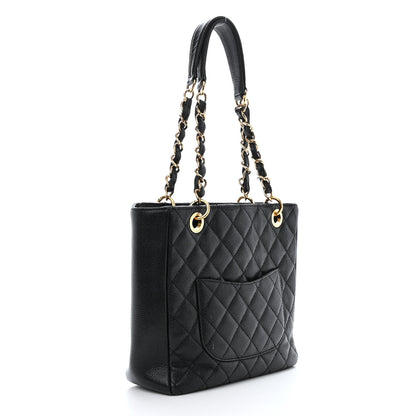 Chanel Caviar Quilted Petit Shopping Tote PST Black 3 of 16