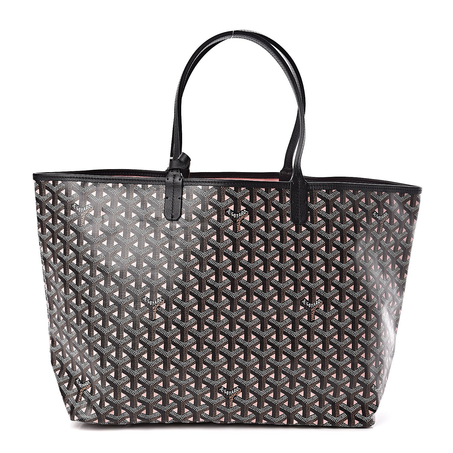 Goyard Goyardine Saint Louis Claire Voie PM Black Pink 3 of 11