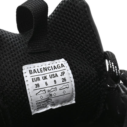 Balenciaga Technical Fabric Allover Logo Womens Triple S Sneakers 39 Black Multicolor 8 of 9