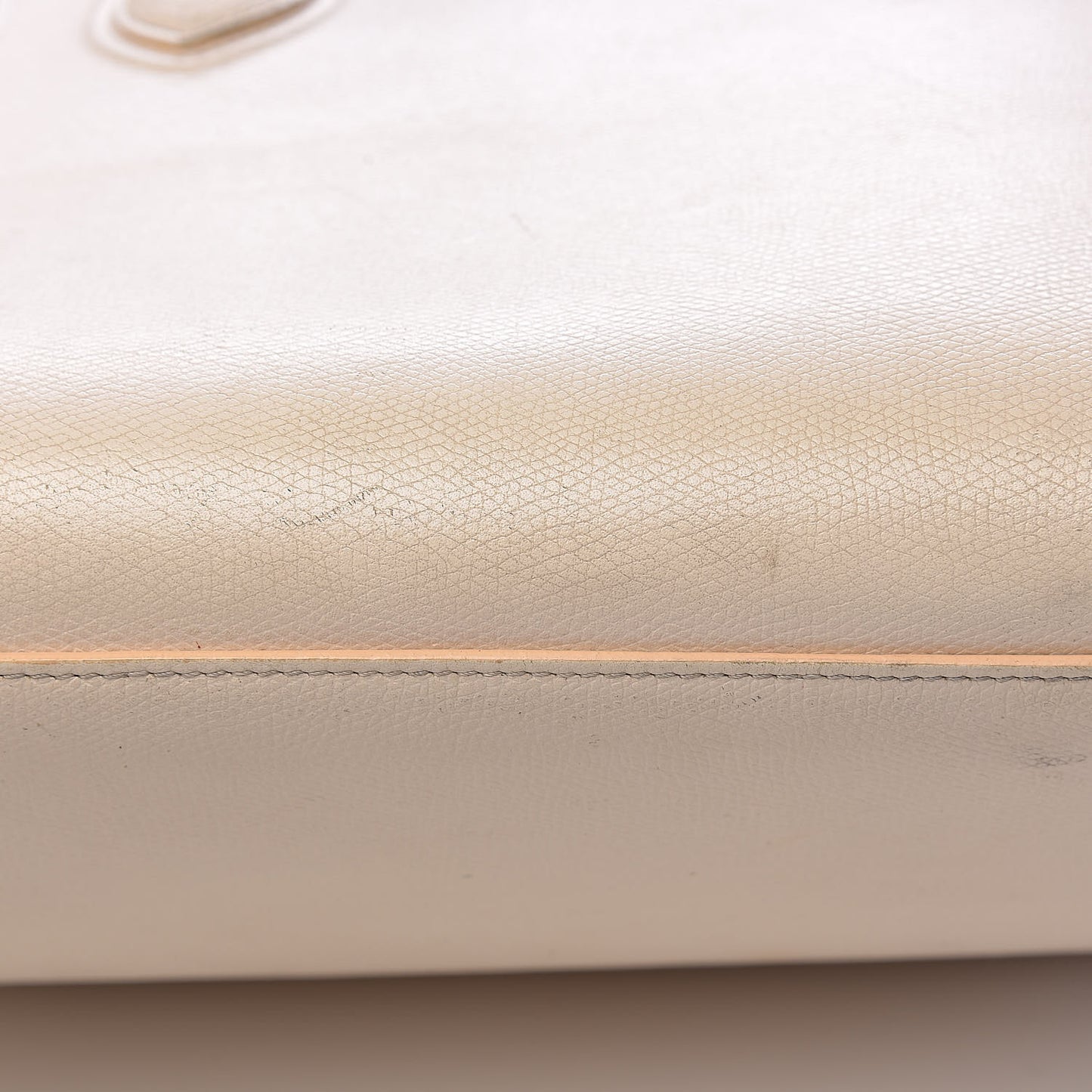 Grained Calfskin Medium Phantom Luggage Cream