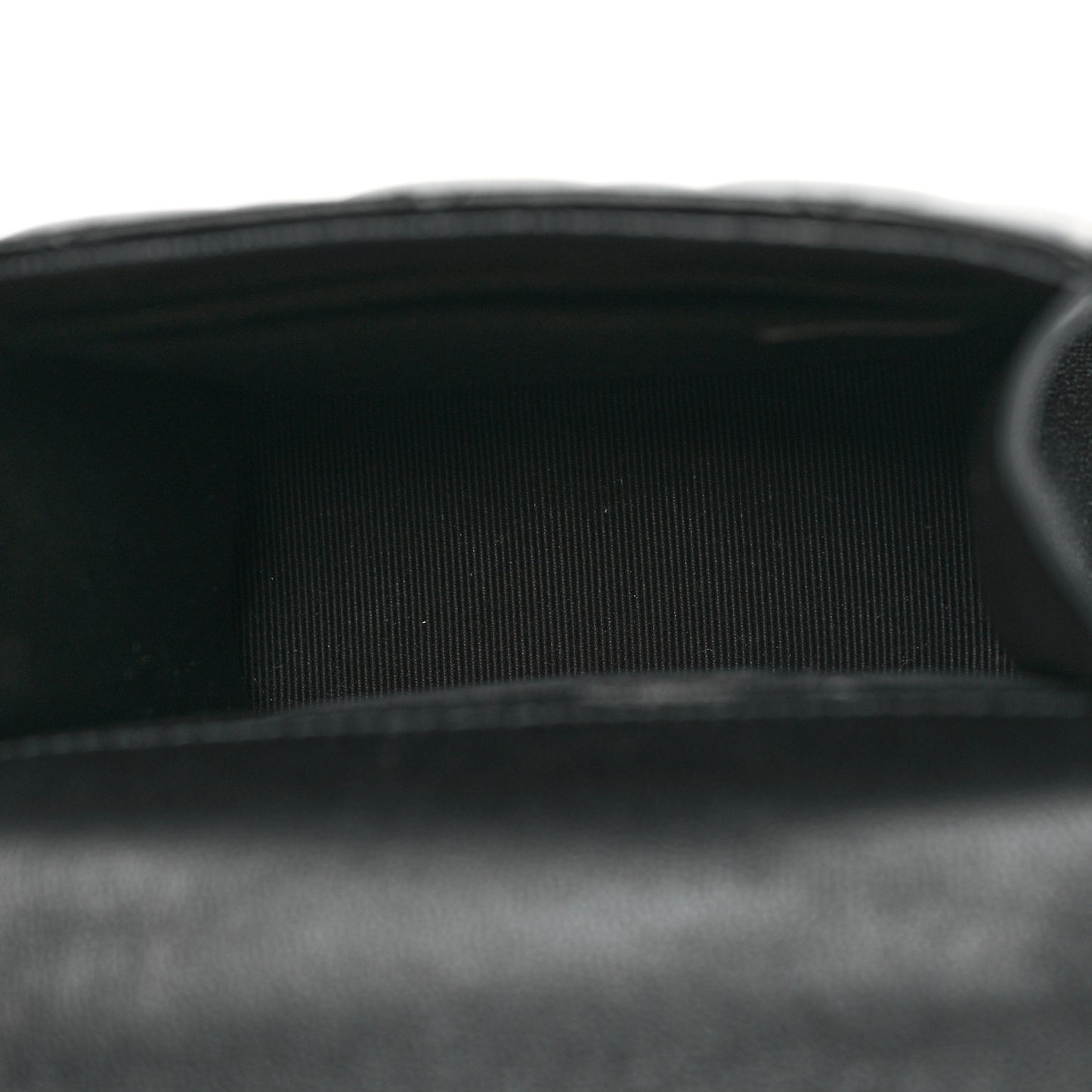 Lambskin Quilted Top Handle Flap Clutch With Chain Black