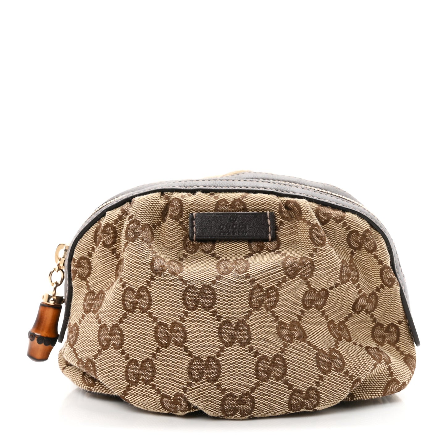 Monogram Medium Bamboo Cosmetic Case Dark Brown