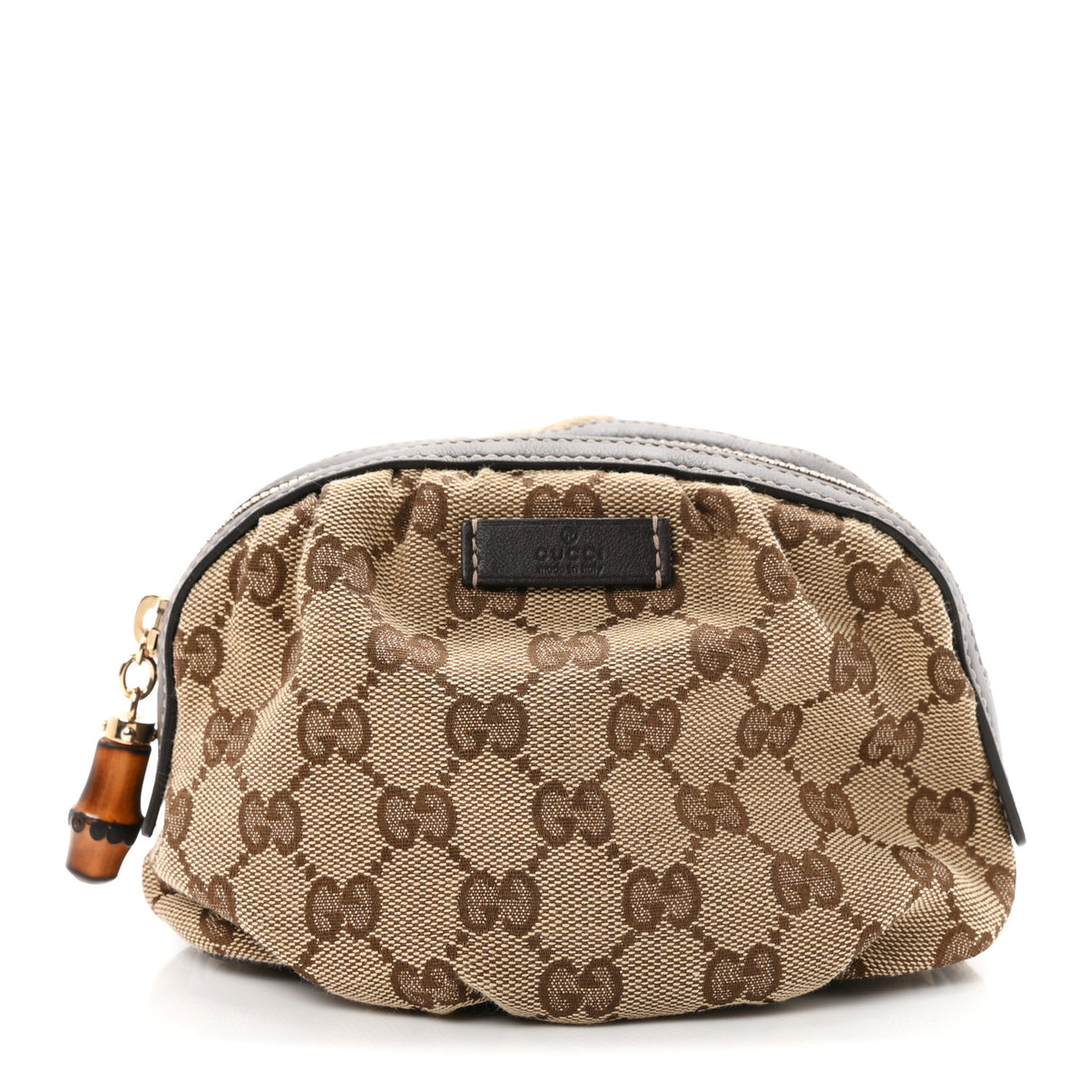 Gucci Monogram Medium Bamboo Cosmetic Case Dark Brown 1 of 7