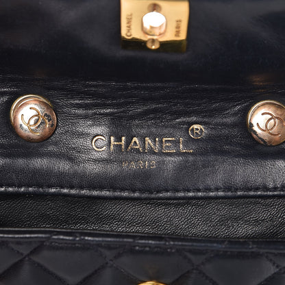 Chanel Lambskin Quilted Bicolor Extra Mini Flap Navy White 6 of 16