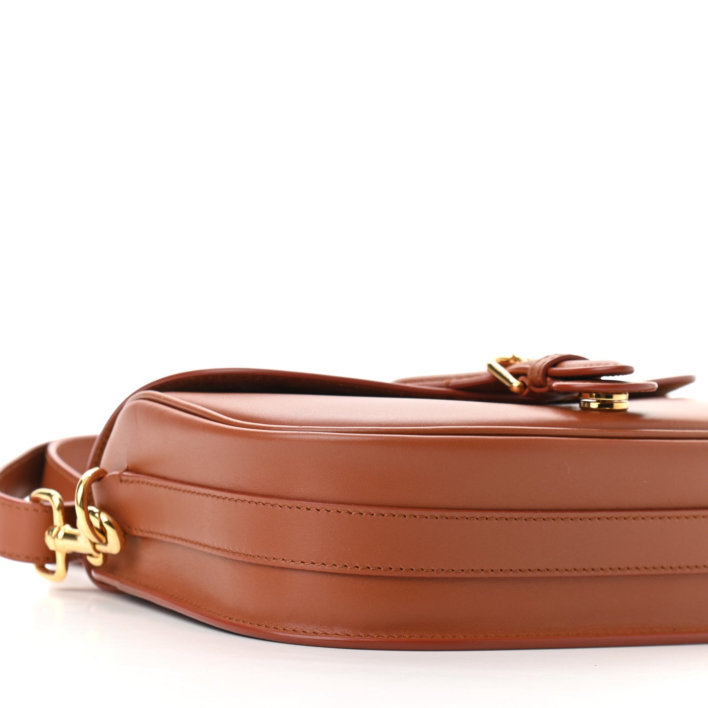 Box Calfskin Medium Bobby Flap Dark Tan