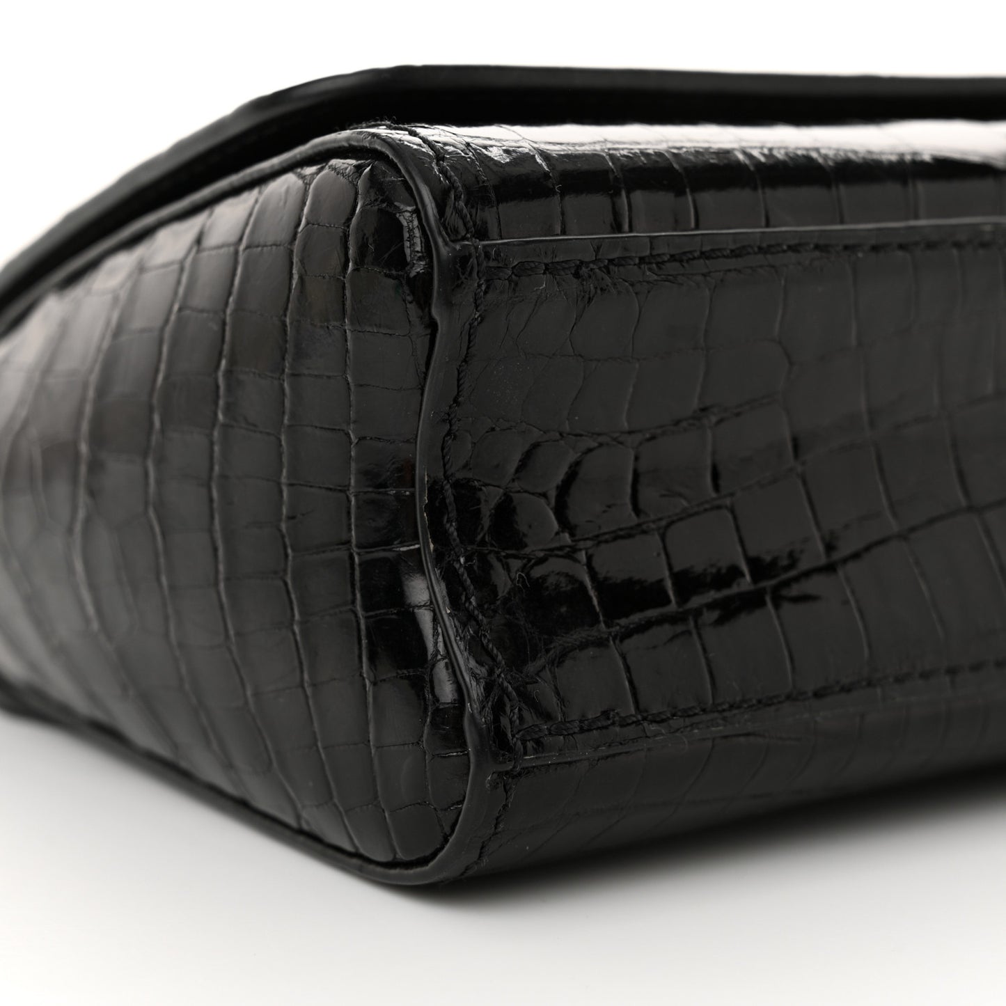Crocodile Twist Mini Shoulder Bag Black