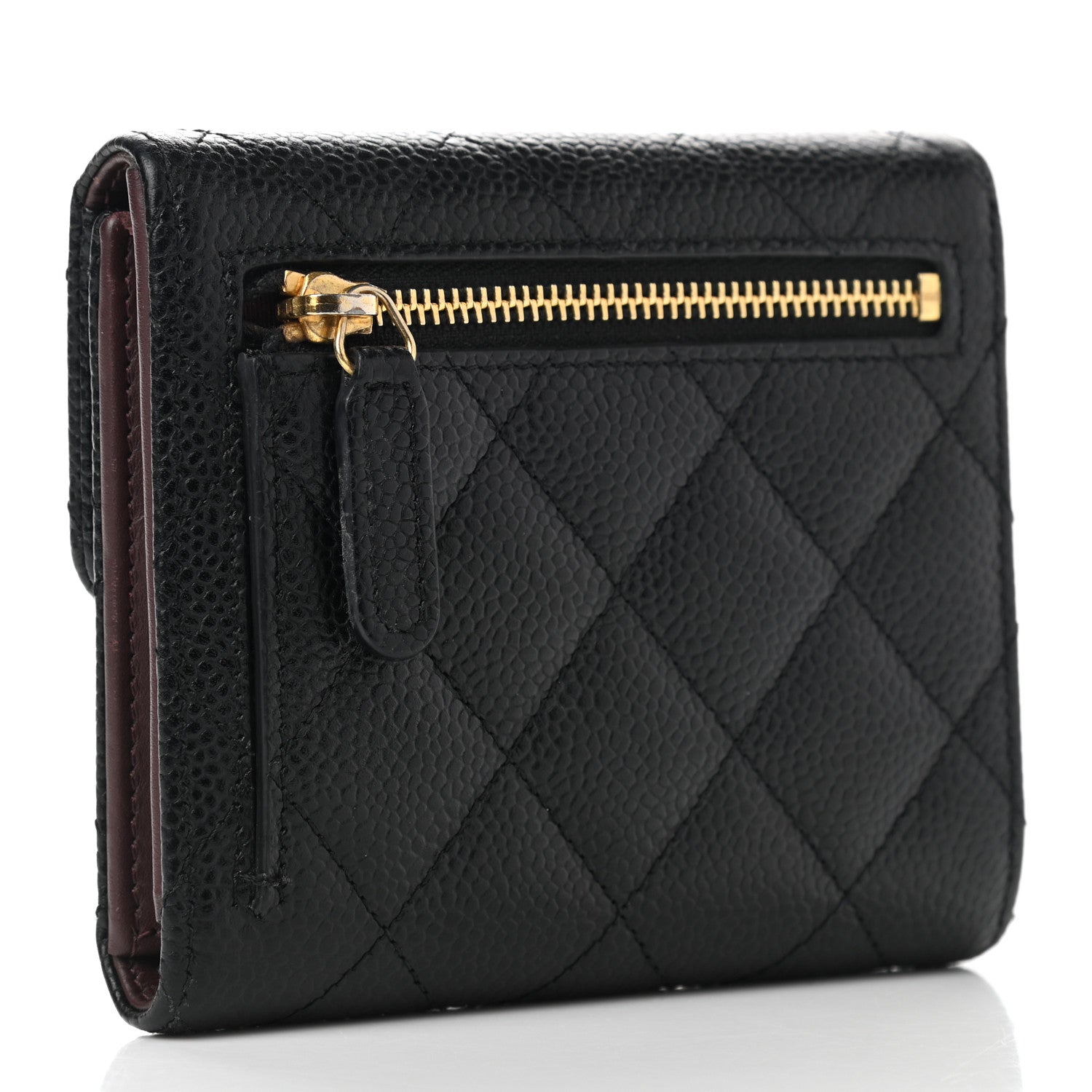 Chanel Caviar Quilted Compact Flap Wallet Black 3 of 9