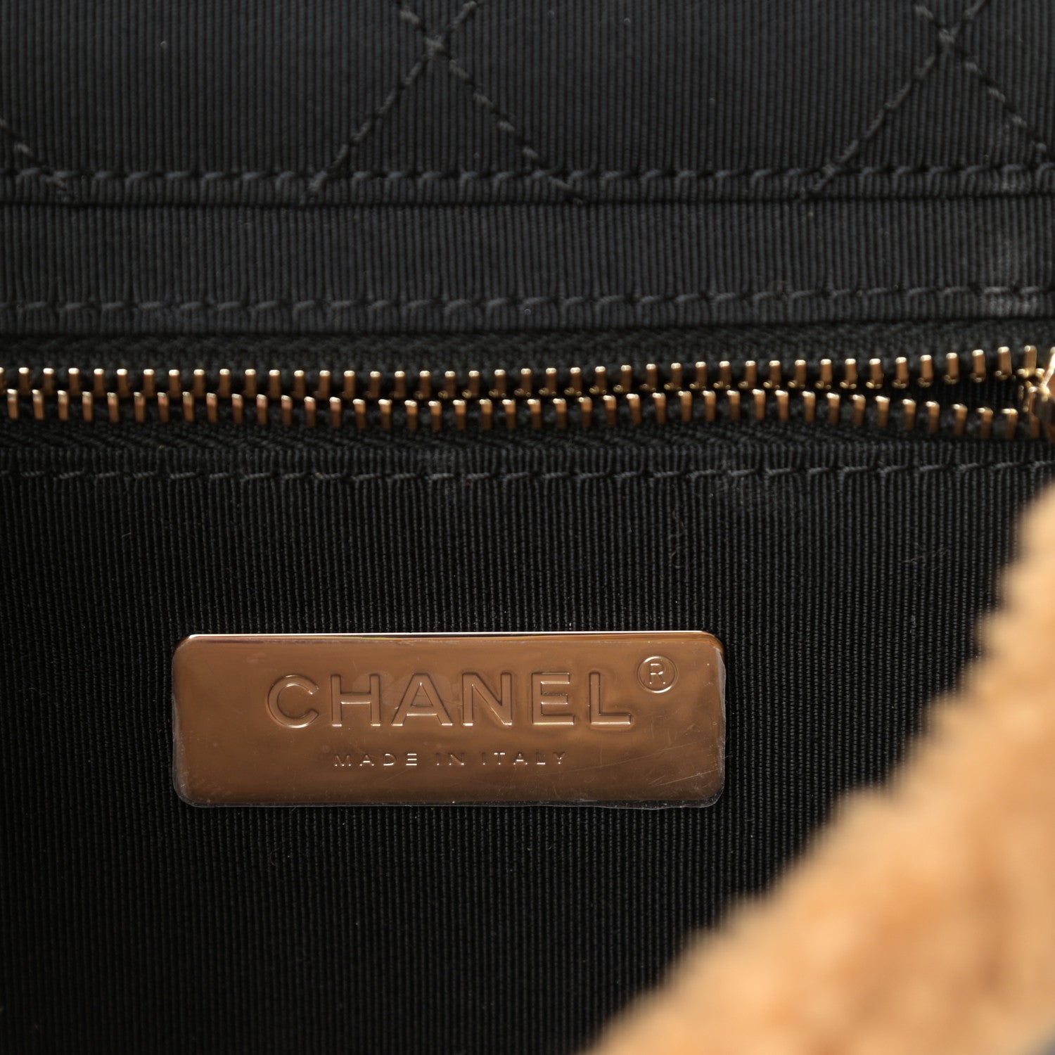 Chanel Shiny Crumpled Sheepskin Shearling CC Mania Flap Bag Black Beige 6 of 12