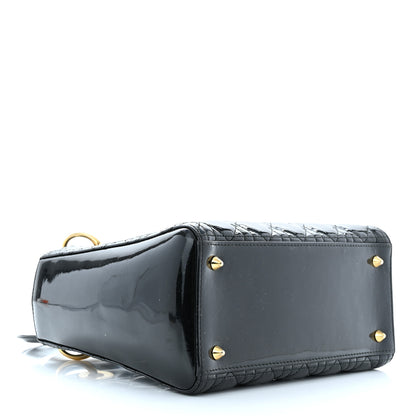 Christian Dior Patent Cannage Medium Lady Dior Black 4 of 12