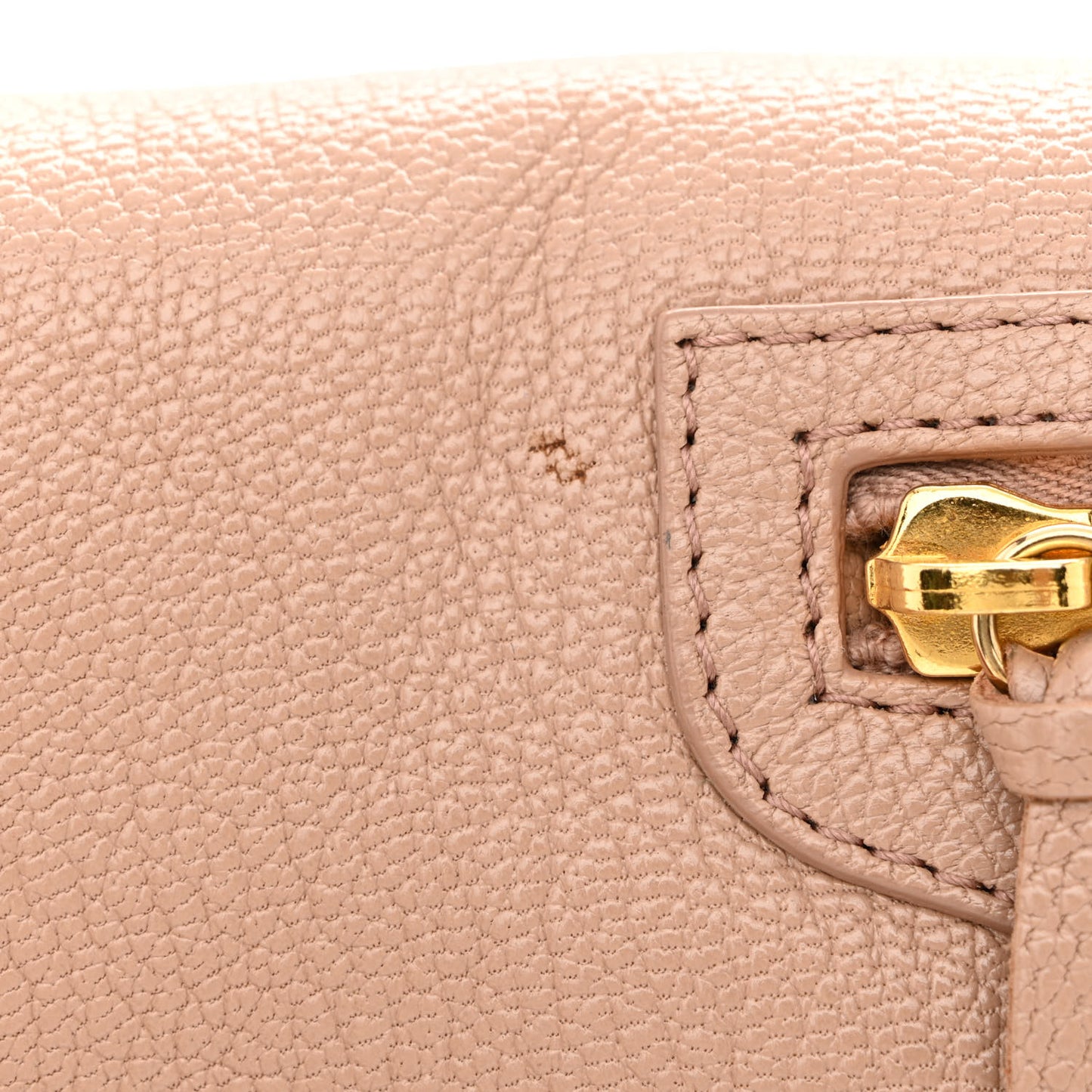 Chevre Gold Metallic Edge Hardware Envelope Clutch Rose Des Sables