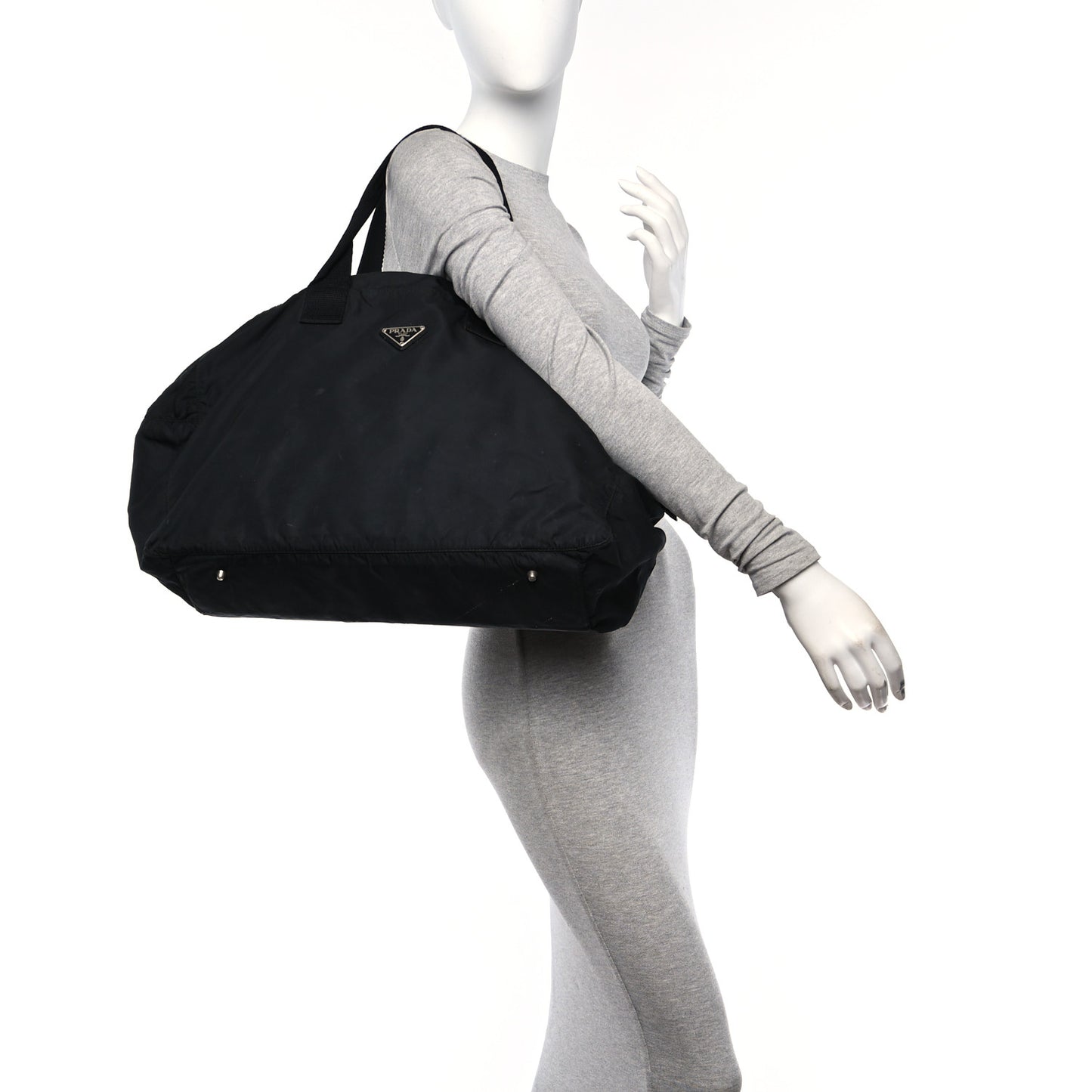 Tessuto Nylon Duffle Bag Black