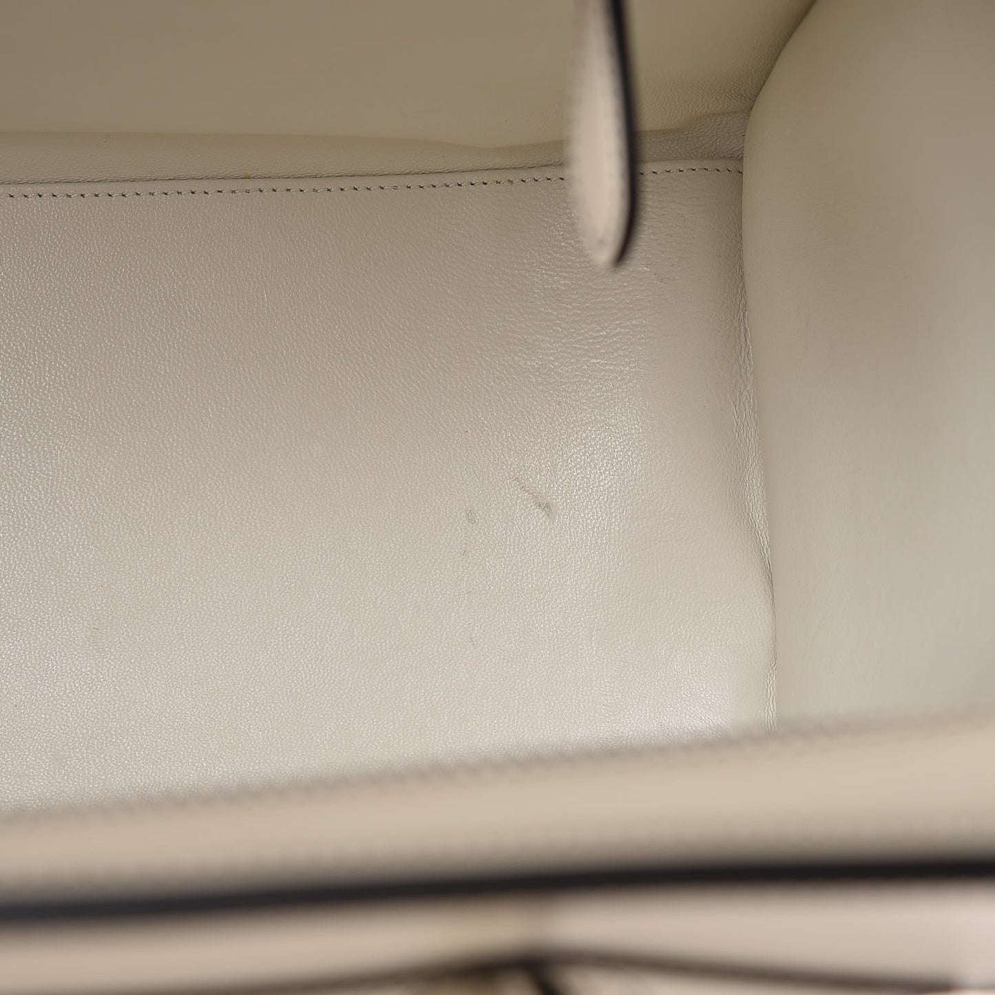 Satin Calfskin Mini Debossed Luggage White
