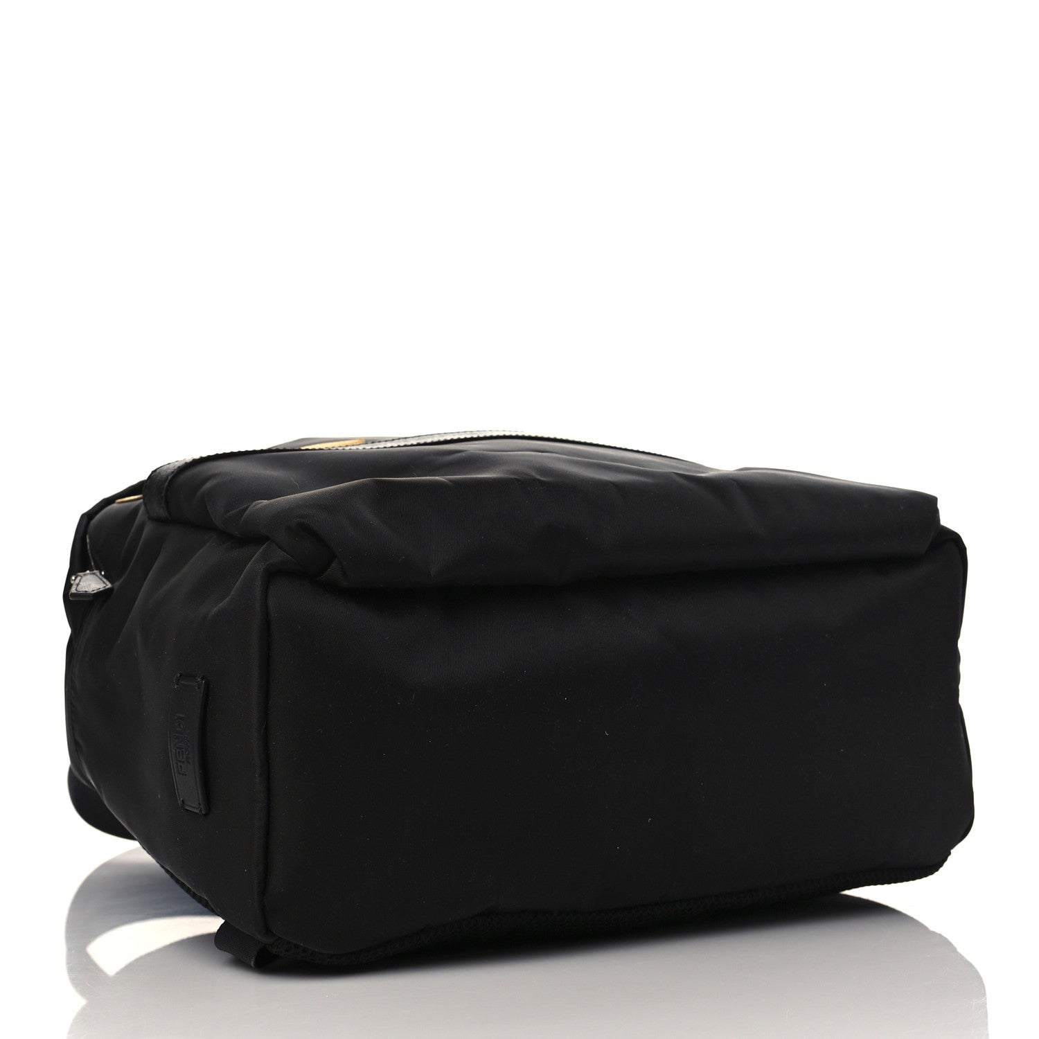 Fendi Nylon Vitello Elite Monster Eyes Rounded Backpack Black Yellow 4 of 9