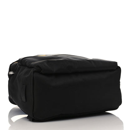 Fendi Nylon Vitello Elite Monster Eyes Rounded Backpack Black Yellow 4 of 9