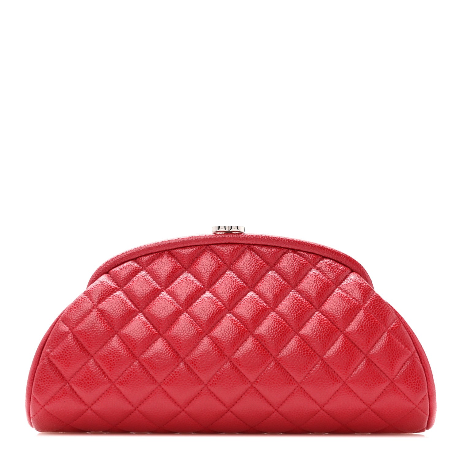 Chanel Caviar Quilted Timeless Clutch Red 1 of 10