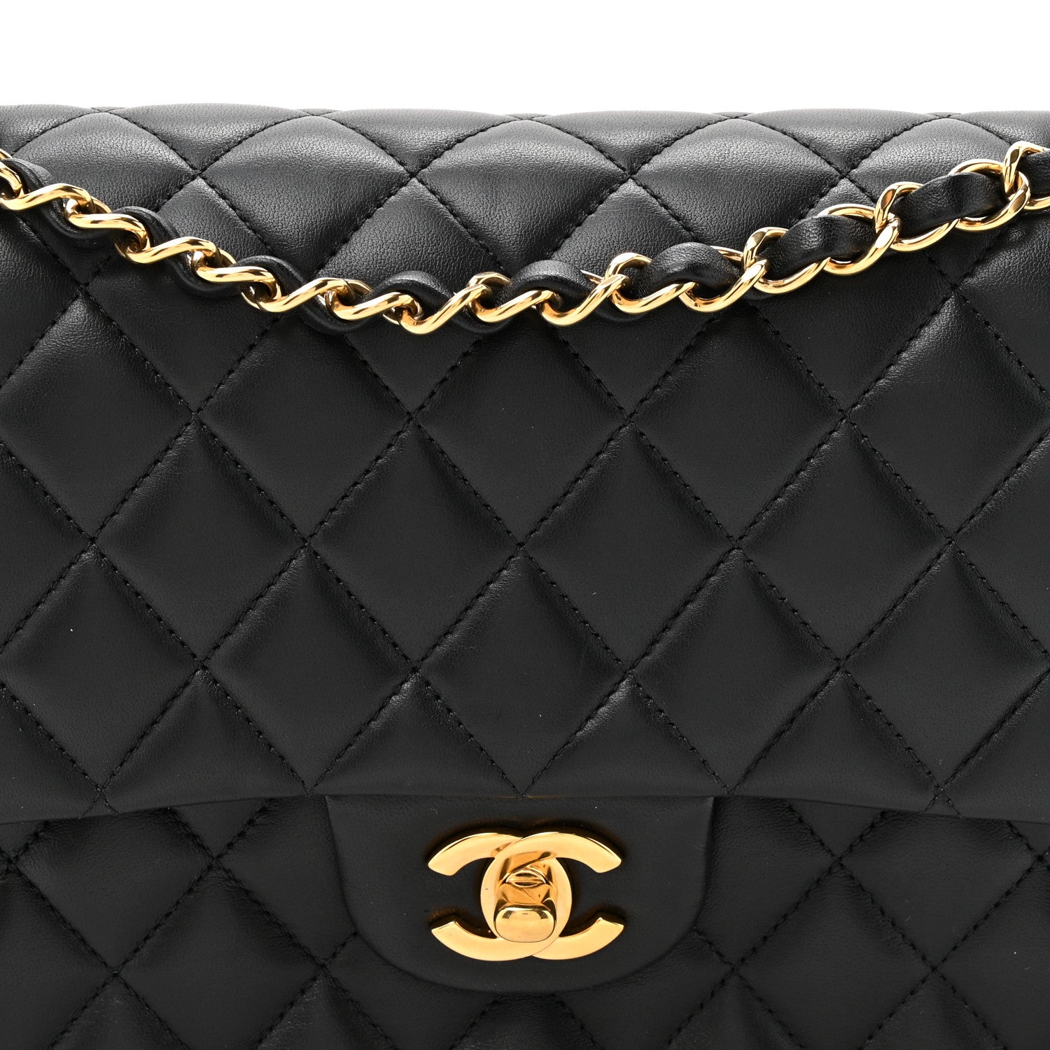 Chanel Lambskin Quilted Small Double Flap Black 8 of 12