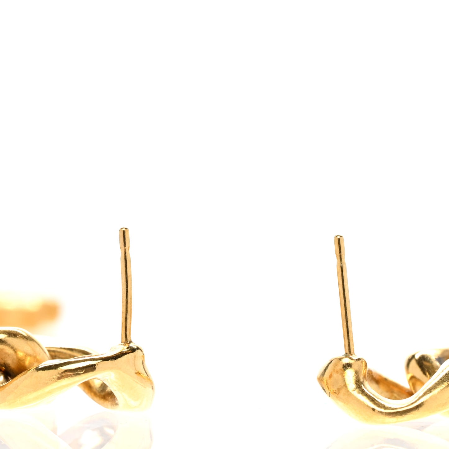 Metal CC Pick Drop Earrings Gold