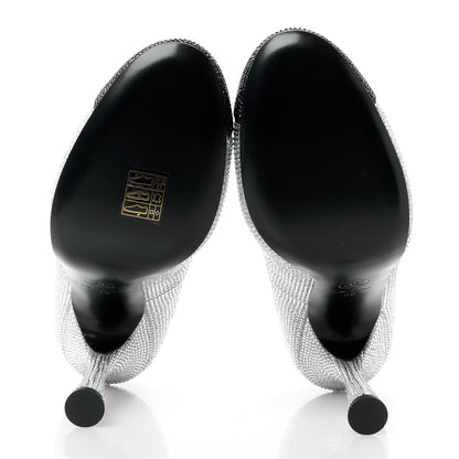 Chanel Strass Cap Toe Pumps 38 Silver Black 5 of 8