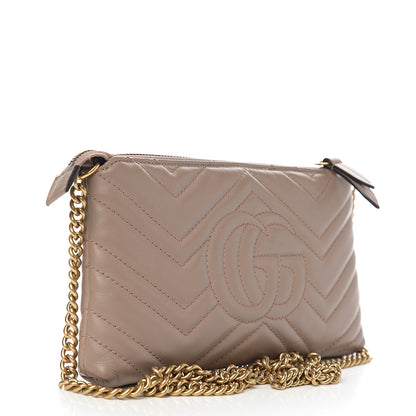 Gucci Calfskin Matelasse Mini GG Marmont Chain Bag Porcelain Rose 2 of 8