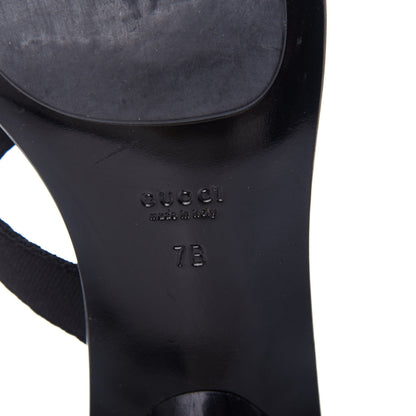 Gucci Nylon GG Reins Thong Sandals 37 Black 9 of 10