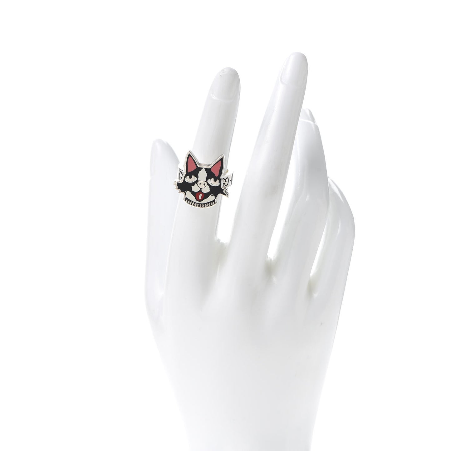 Sterling Silver Enamel Bosco Ring 52 6