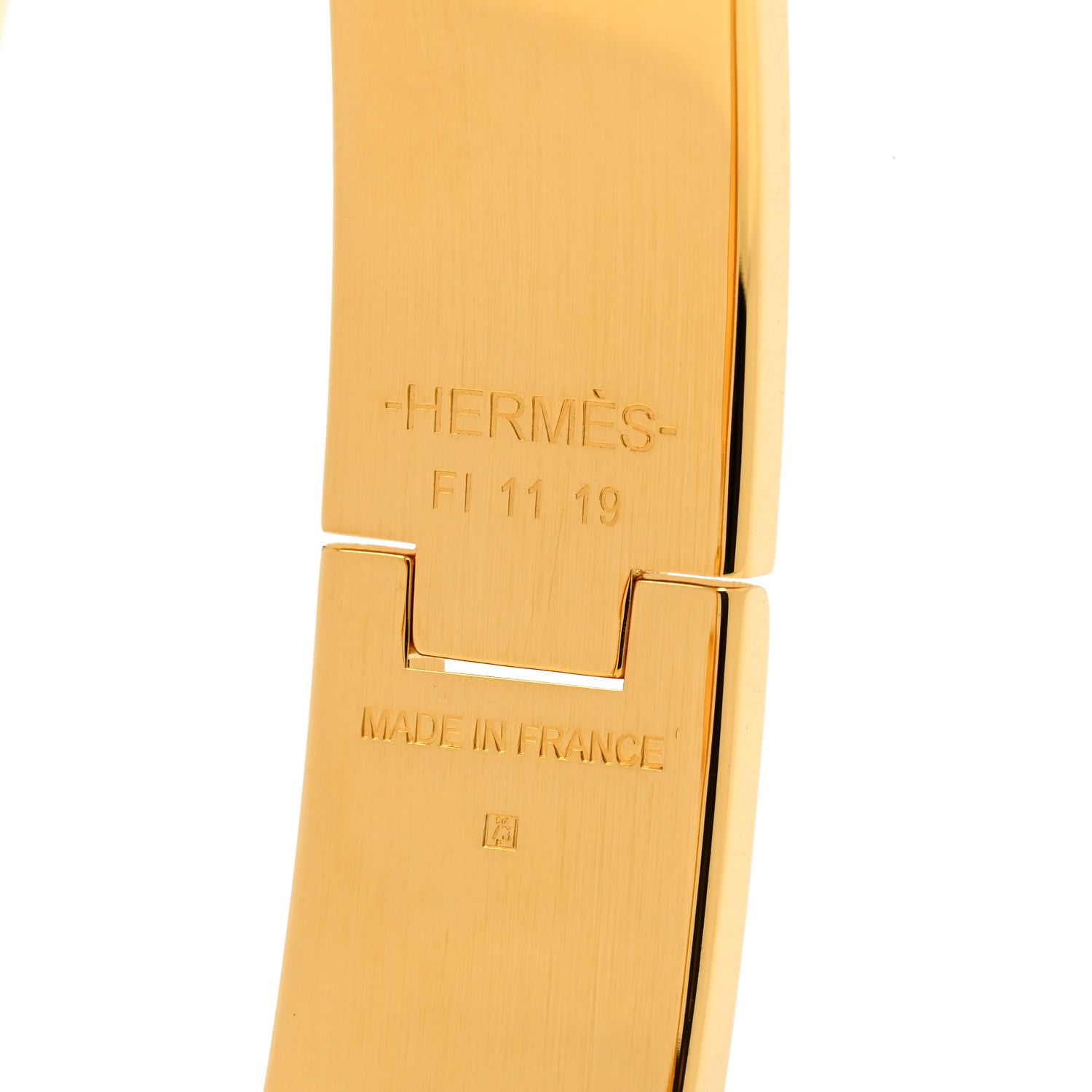 Hermes Matte Enamel Narrow Clic Clac HH Bracelet GM White 4 of 5