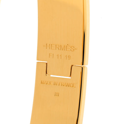 Hermes Matte Enamel Narrow Clic Clac HH Bracelet GM White 4 of 5